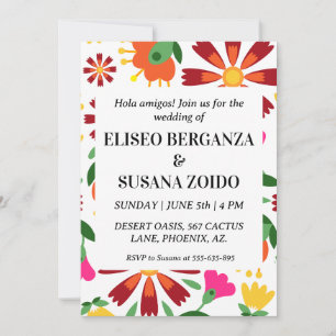 colourful mexico mexican wedding invitations