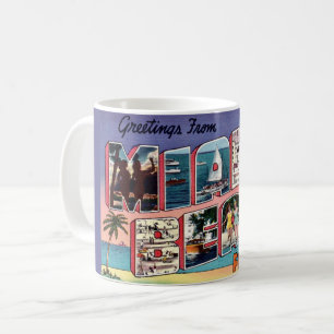 Colourful Miami Beach Greeting  Coffee Mug