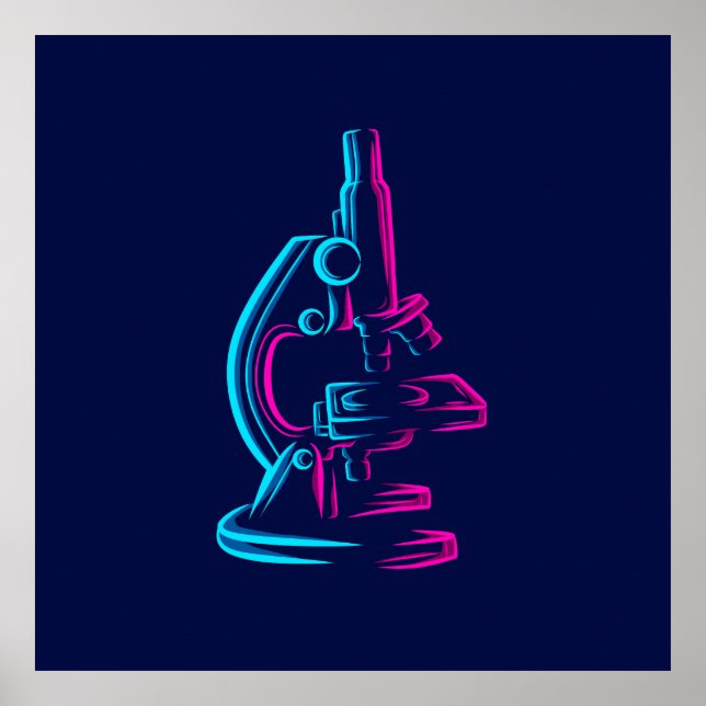 Colourful microscope design poster (Front)