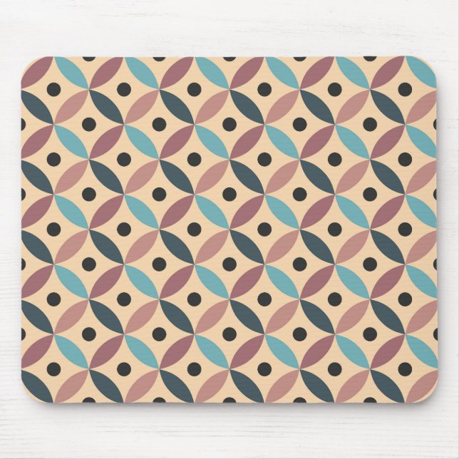 Colourful Mid Century decoration Mouse Mat (Front)