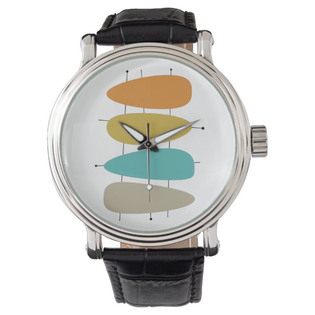 Colourful Mid Century Guitar Picks Watch (Front)