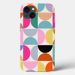 Colourful Mid Century Modern Abstract Pattern iPhone 13 Case