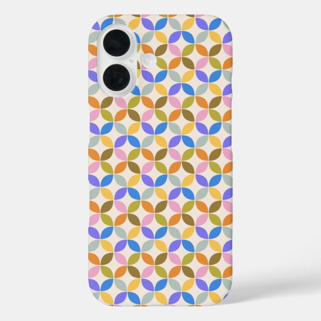 Colourful Mid Century Modern Geometric Pattern  Case-Mate iPhone Case (Back)