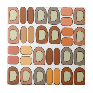 Colourful Mid Century Modern Geometric Tile