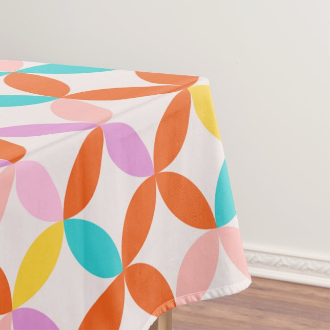 Colourful Mid Century Modern Retro Abstract Patter Tablecloth (Creator Uploaded)