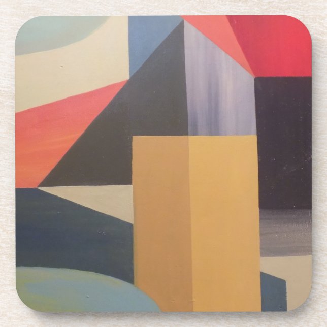 Colourful Mid-Century Modern style coasters . (Front)