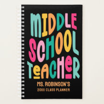 Colourful Middle School Teacher Text Design Class