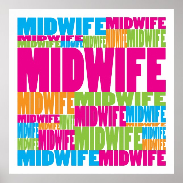 Colourful Midwife Poster (Front)