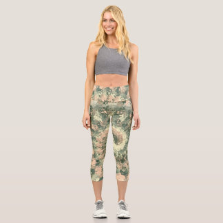 Colourful Military Camouflage Capri Leggings