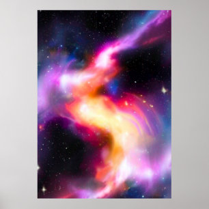 Colourful Milky Way Galaxy Poster