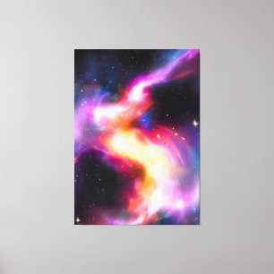 Colourful Milky Way Galaxy Stretched Canvas Print
