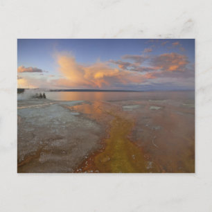 Colourful mineral deposits emit from Black Pool 2 Postcard