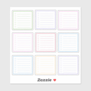 Colourful Mini Checklist Planner