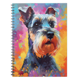 Colourful Miniature Schnauzer Notebook
