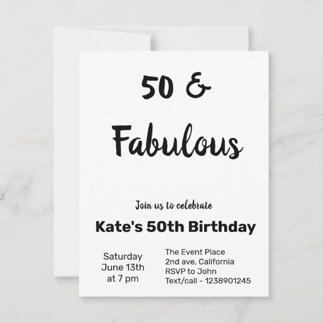 Colourful minimal add your text picture name  invitation (Front)