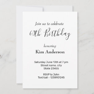Colourful minimal add your text picture name invitation