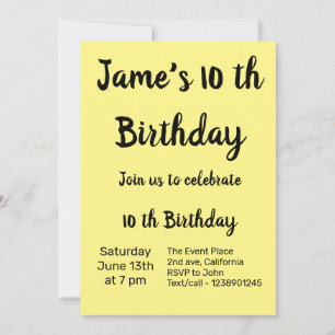 Colourful minimal add your text picture name  invitation