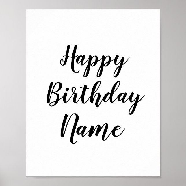 Colourful minimal add your text picture name  poster (Front)