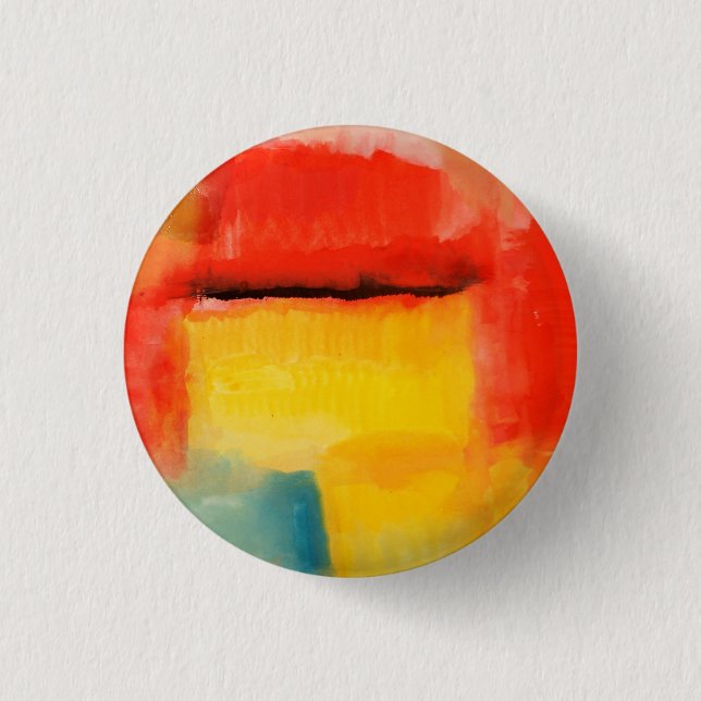 Colourful Minimalist Abstract Artwork 3 Cm Round Badge (Front)