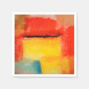 Colourful Minimalist Abstract Artwork Napkin