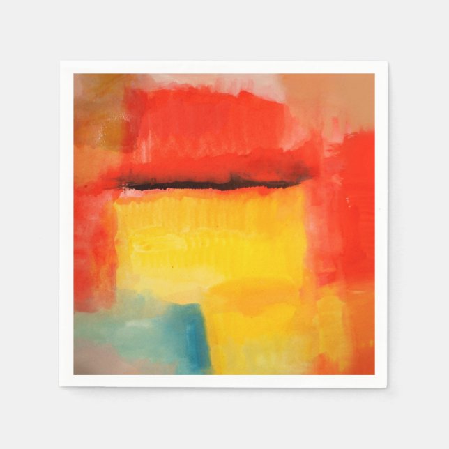 Colourful Minimalist Abstract Artwork Napkin (Front)