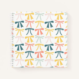Colourful Minimalist Bows Notebook