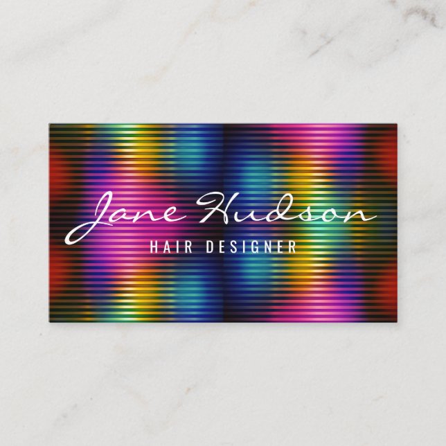 Colourful Minimalist Elegant Design Business Card (Front)