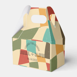 Colourful Minimalist Wedding Favour Box