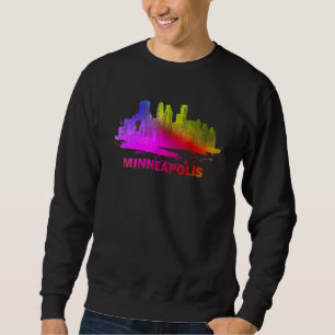 Colourful Minneapolis Cityscape Souvenir Minneapol Sweatshirt