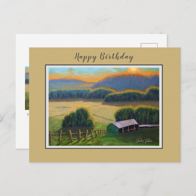 Colourful Missouri Ozark Mountain Birthday Postcard (Front/Back)