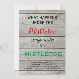 Colourful Mistletoe Holiday Party Invitation
