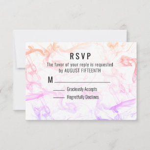 Colourful Misty Smoke RSVP Card