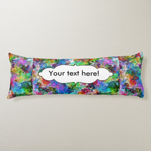 Colourful mix abstract design body cushion (Front)