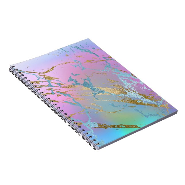 Colourful Mixed Colour Abstract Watercolor Print Notebook (Right Side)