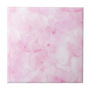 Colourful Mixed Colour Pink Abstract Watercolor Tile