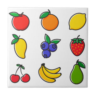 Colourful Mixed Fruit Pattern Tile