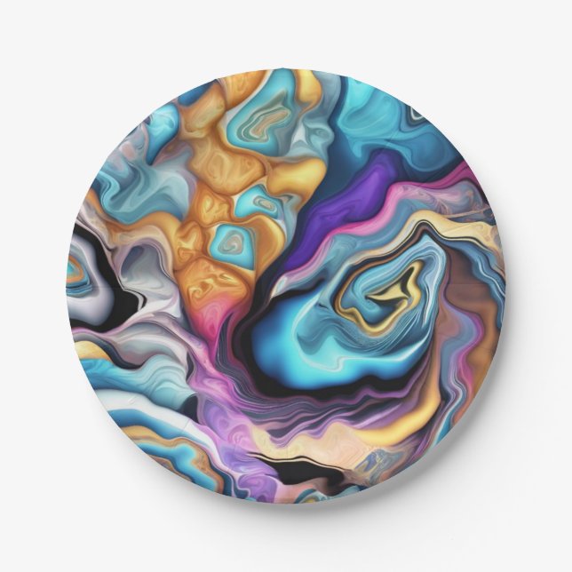 Colourful Mixture  Paper Plate (Front)