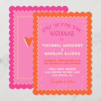Colourful Mod Bright Bold Retro Wedding