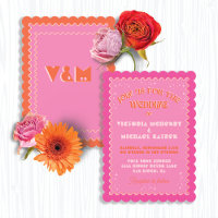 Colourful Mod Bright Bold Retro Wedding