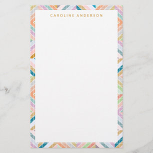 Colourful Mod Patchwork Diamonds Personalised