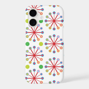 Colourful Mod Rainbow Retro Spin Dots Abstract Art