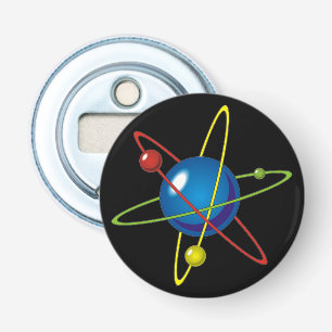 Colourful Model of the Atom Bottle Opener