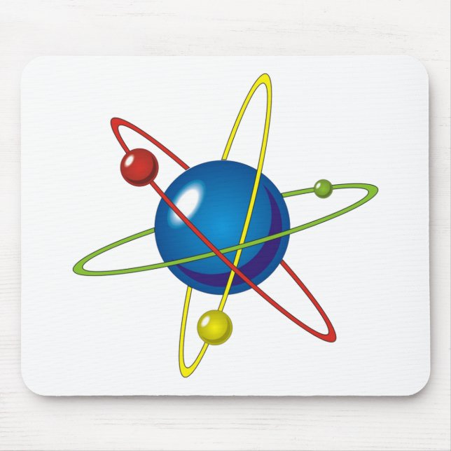 Colourful Model of the Atom Mouse Mat (Front)