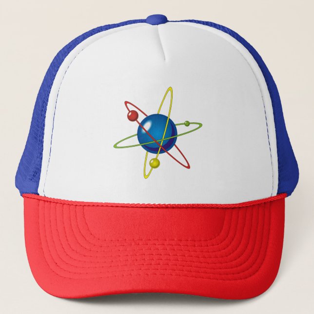 Colourful Model of the Atom Trucker Hat (Front)