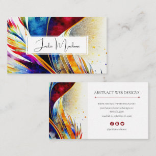 Colourful Modern Abstract Art Business Card