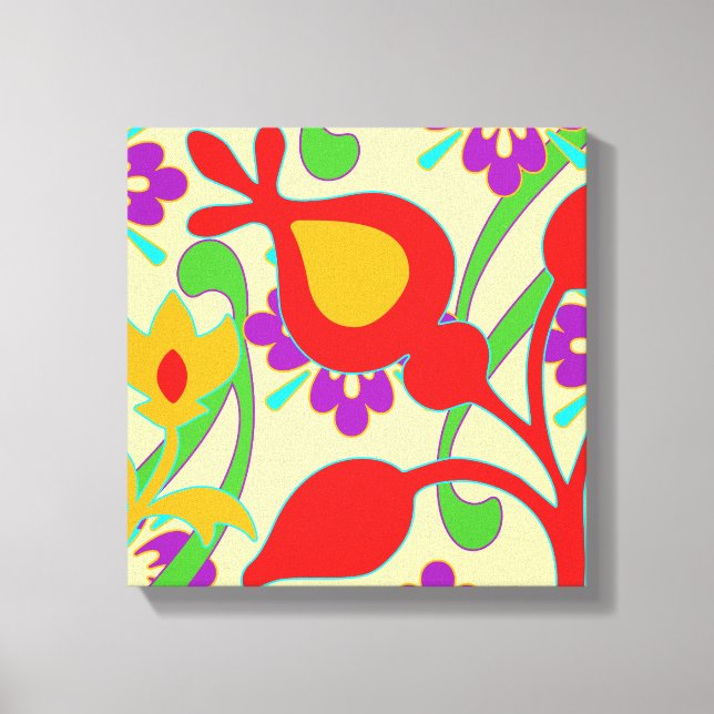 Colourful Modern Abstract Art Canvas Print (Front)