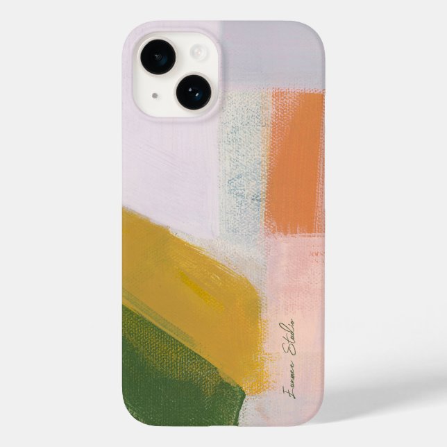 Colourful Modern Abstract Art Custom Name Case-Mate iPhone Case (Back)