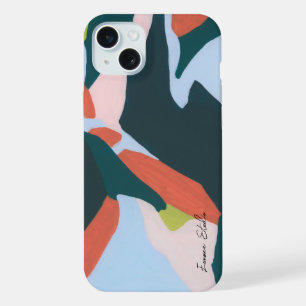Colourful Modern Abstract Art Custom Name iPhone 15 Plus Case