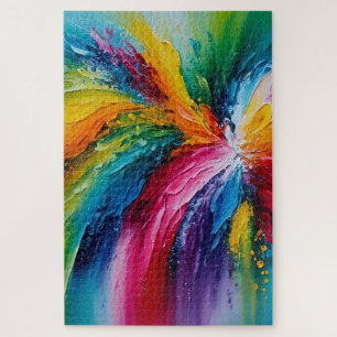 Colourful Modern Abstract Art Jigsaw Puzzle