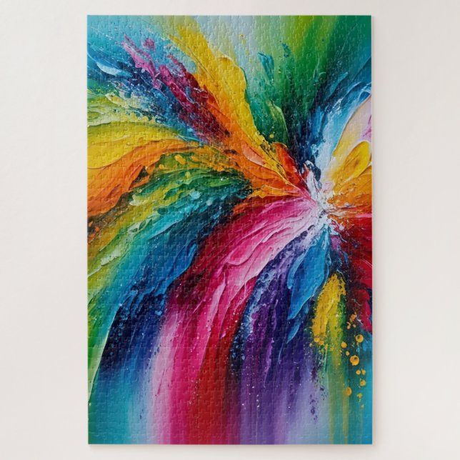 Colourful Modern Abstract Art Jigsaw Puzzle (Vertical)